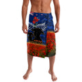 New Zealand ANZAC Day Lavalava 25 April Last Post Camouflage With Poppies
