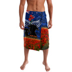 New Zealand ANZAC Day Lavalava 25 April Last Post Camouflage With Poppies
