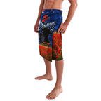 New Zealand ANZAC Day Lavalava 25 April Last Post Camouflage With Poppies