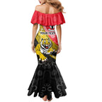 Personalised Richmond And St Kilda Football Family Matching Mermaid Dress and Hawaiian Shirt Tigers Saints Together Aboriginal Art