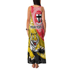 Personalised Richmond And St Kilda Football Family Matching Tank Maxi Dress and Hawaiian Shirt Tigers Saints Together Aboriginal Art