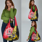 Personalised Richmond And St Kilda Football Grocery Bag Tigers Saints Together Aboriginal Art