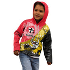 Personalised Richmond And St Kilda Football Kid Hoodie Tigers Saints Together Aboriginal Art