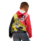 Personalised Richmond And St Kilda Football Kid Hoodie Tigers Saints Together Aboriginal Art