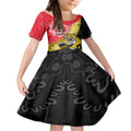 Personalised Richmond And St Kilda Football Kid Short Sleeve Dress Tigers Saints Together Aboriginal Art
