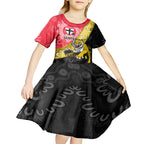 Personalised Richmond And St Kilda Football Kid Short Sleeve Dress Tigers Saints Together Aboriginal Art