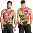 Personalised Richmond And St Kilda Football Men Tank Top Tigers Saints Together Aboriginal Art