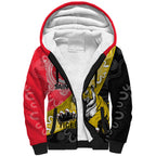 Personalised Richmond And St Kilda Football Sherpa Hoodie Tigers Saints Together Aboriginal Art