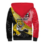 Personalised Richmond And St Kilda Football Sherpa Hoodie Tigers Saints Together Aboriginal Art