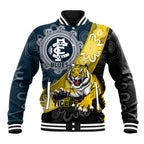 Personalised Richmond And Carlton Football Baseball Jacket Tigers BluesTogether Aboriginal Art
