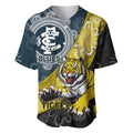 Personalised Richmond And Carlton Football Baseball Jersey Tigers BluesTogether Aboriginal Art
