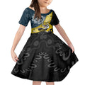 Personalised Richmond And Carlton Football Kid Short Sleeve Dress Tigers BluesTogether Aboriginal Art