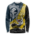 Personalised Richmond And Carlton Football Long Sleeve Shirt Tigers BluesTogether Aboriginal Art