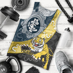Personalised Richmond And Carlton Football Men Tank Top Tigers BluesTogether Aboriginal Art