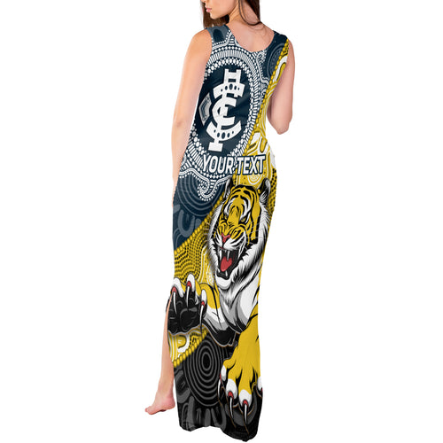Personalised Richmond And Carlton Football Tank Maxi Dress Tigers BluesTogether Aboriginal Art