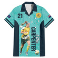 Australia Soccer Family Matching Mermaid Dress and Hawaiian Shirt Ellie Carpenter Matildas - Turquoise