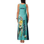 Australia Soccer Family Matching Tank Maxi Dress and Hawaiian Shirt Ellie Carpenter Matildas - Turquoise