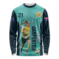 Australia Soccer Long Sleeve Shirt Ellie Carpenter Matildas - Turquoise