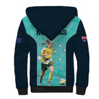 Australia Soccer Sherpa Hoodie Ellie Carpenter Matildas - Turquoise