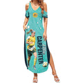 Australia Soccer Summer Maxi Dress Ellie Carpenter Matildas - Turquoise