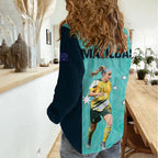 Australia Soccer Women Casual Shirt Ellie Carpenter Matildas - Turquoise