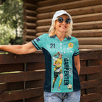 Australia Soccer Women Polo Shirt Ellie Carpenter Matildas - Turquoise