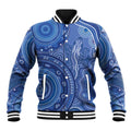 Australia Autism Awareness Baseball Jacket Aboriginal Lizard Dot Painting