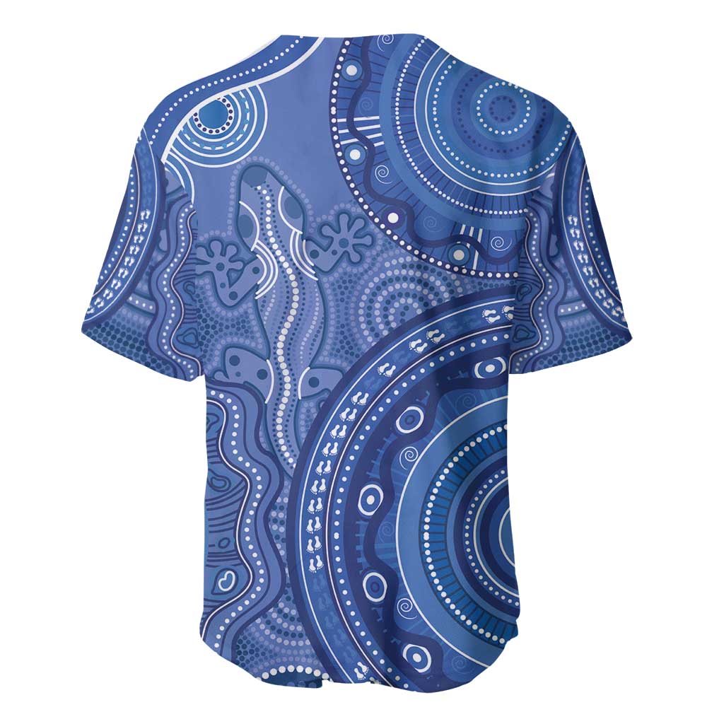 Australia Autism Awareness Baseball Jersey Aboriginal Lizard Dot Painting