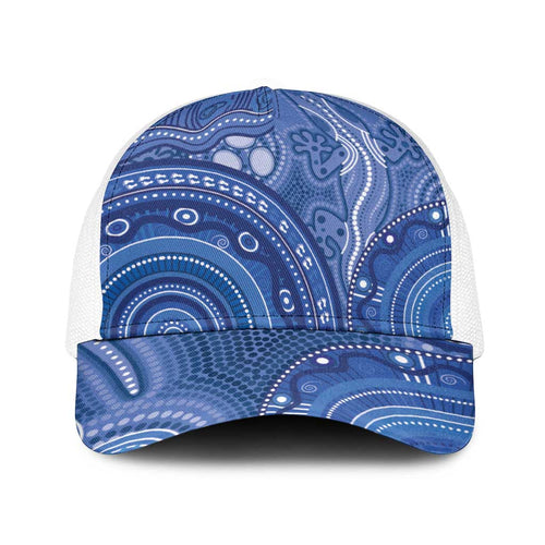 Australia Autism Awareness Baseball Net Cap Aboriginal Lizard Dot Painting - Aussie Hoodie
