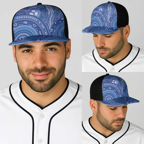 Australia Autism Awareness Baseball Net Cap Aboriginal Lizard Dot Painting - Aussie Hoodie