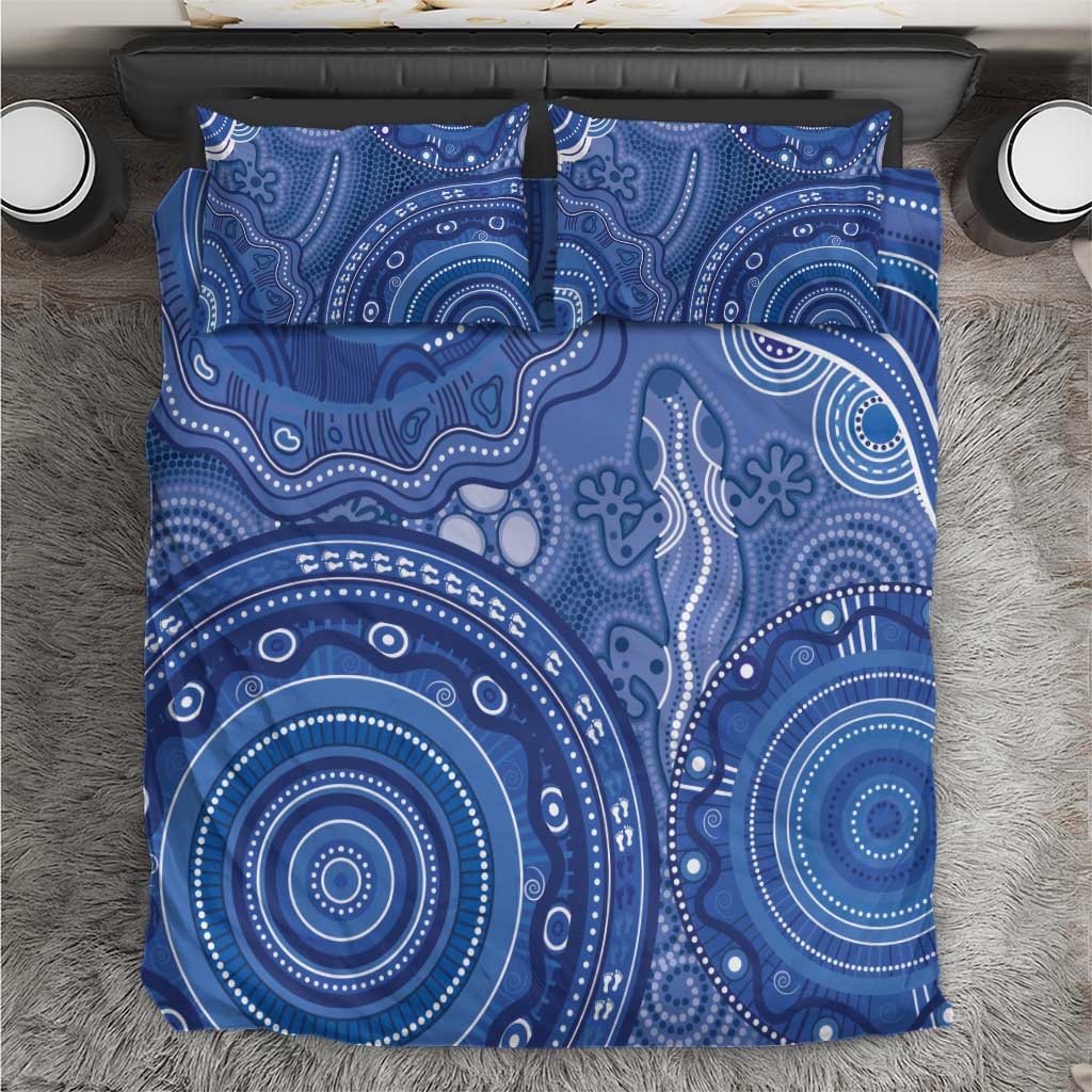 Australia Autism Awareness Bedding Set Aboriginal Lizard Dot Painting