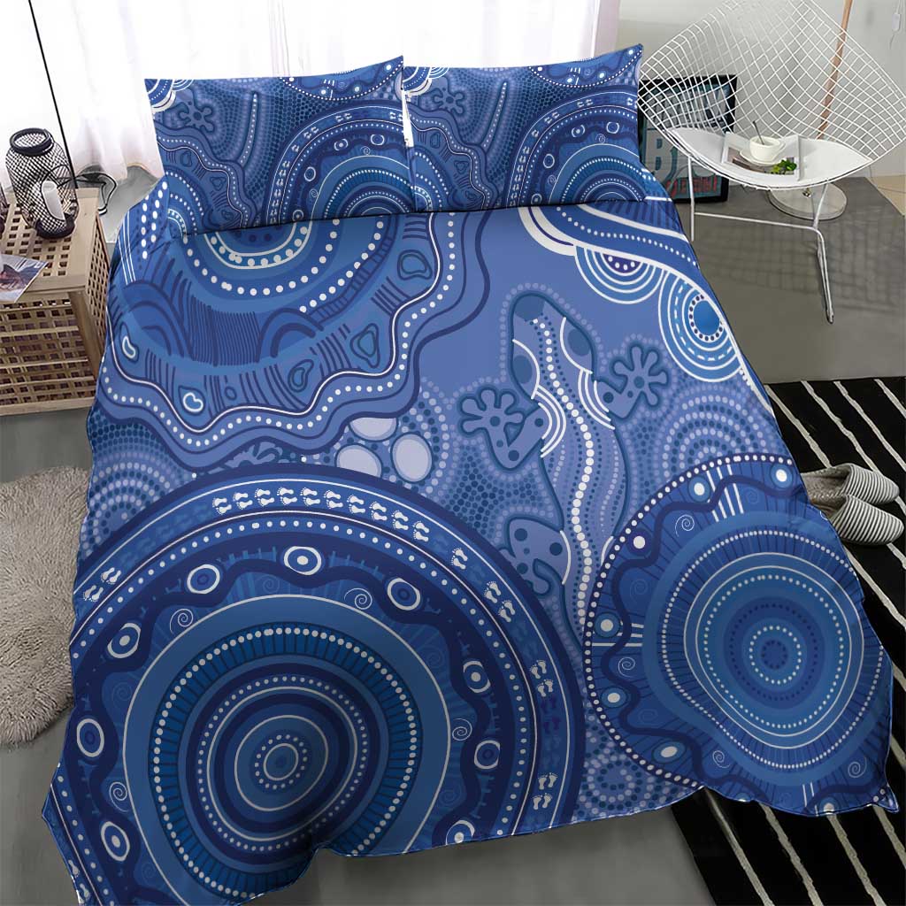 Australia Autism Awareness Bedding Set Aboriginal Lizard Dot Painting