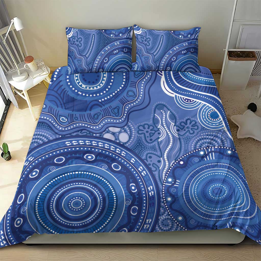 Australia Autism Awareness Bedding Set Aboriginal Lizard Dot Painting