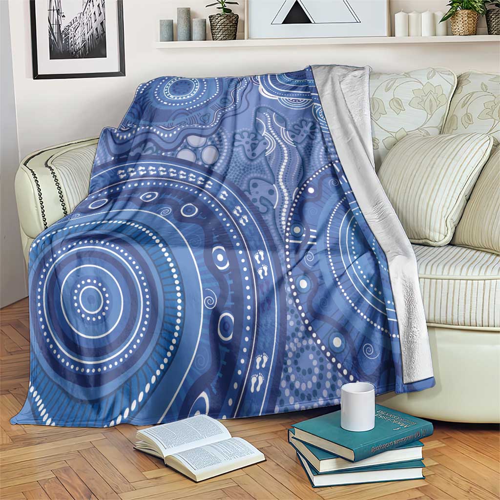 Australia Autism Awareness Blanket Aboriginal Lizard Dot Painting