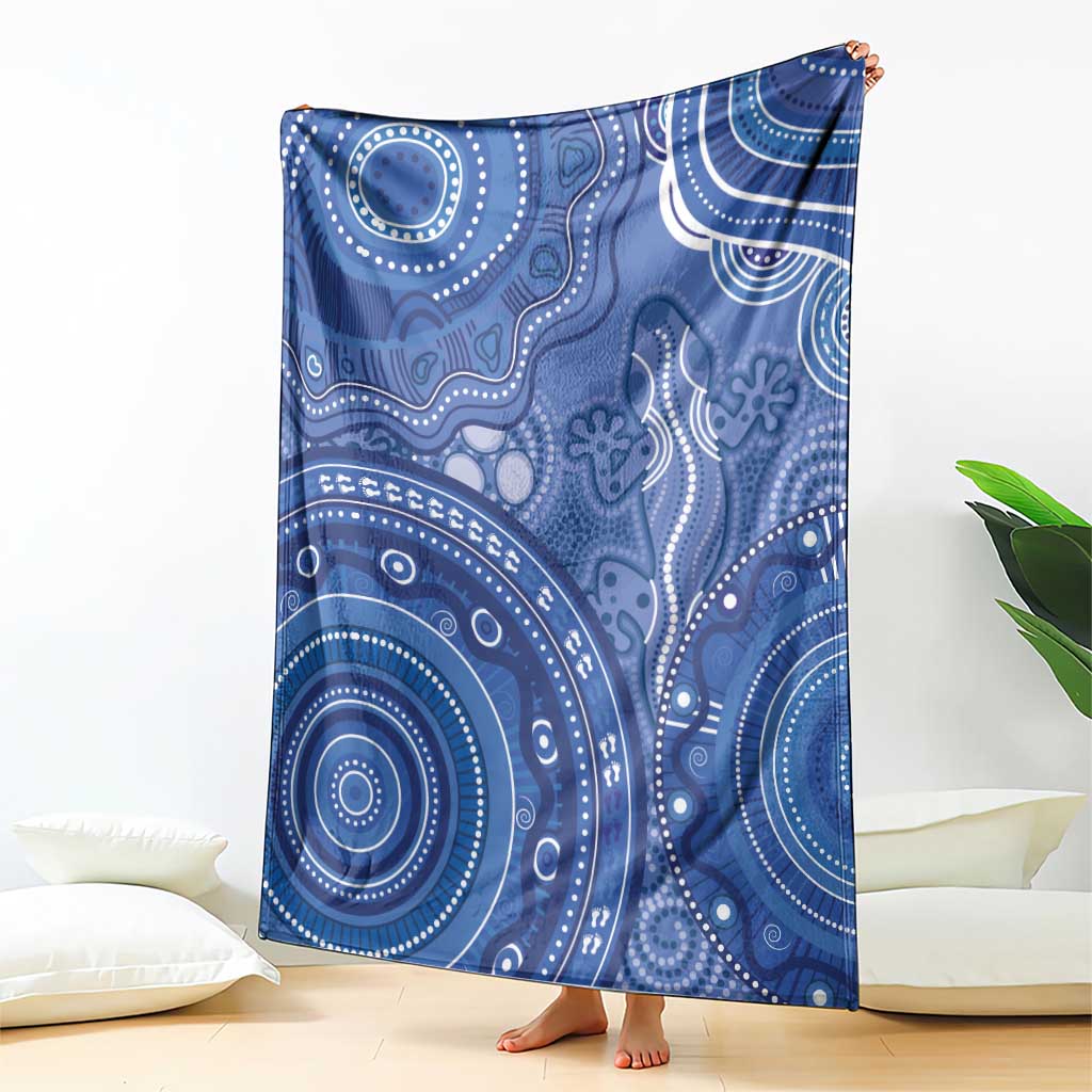 Australia Autism Awareness Blanket Aboriginal Lizard Dot Painting