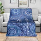 Australia Autism Awareness Blanket Aboriginal Lizard Dot Painting