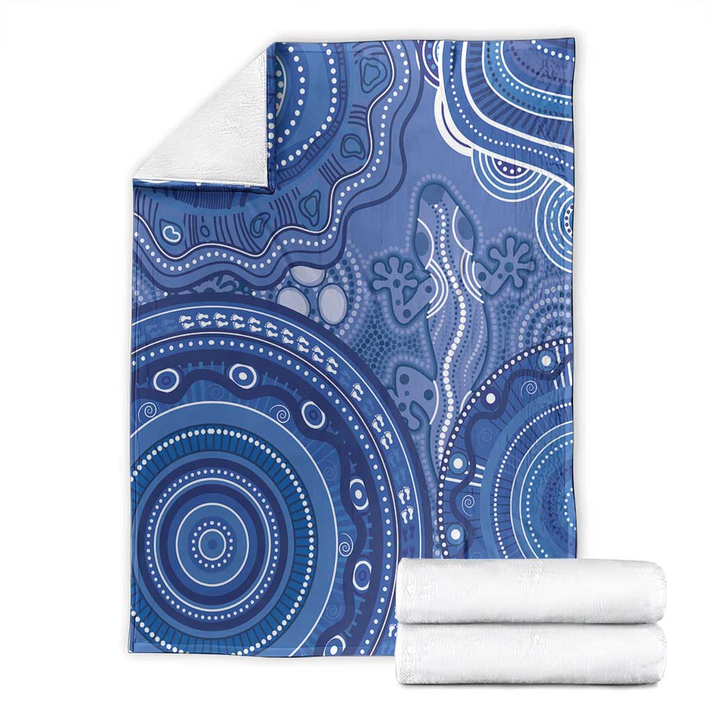 Australia Autism Awareness Blanket Aboriginal Lizard Dot Painting