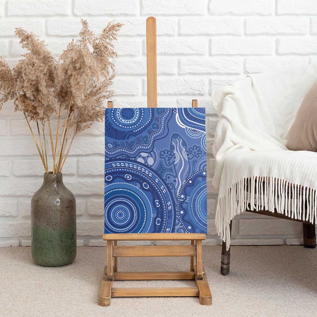 Australia Autism Awareness Canvas Wall Art Aboriginal Lizard Dot Painting