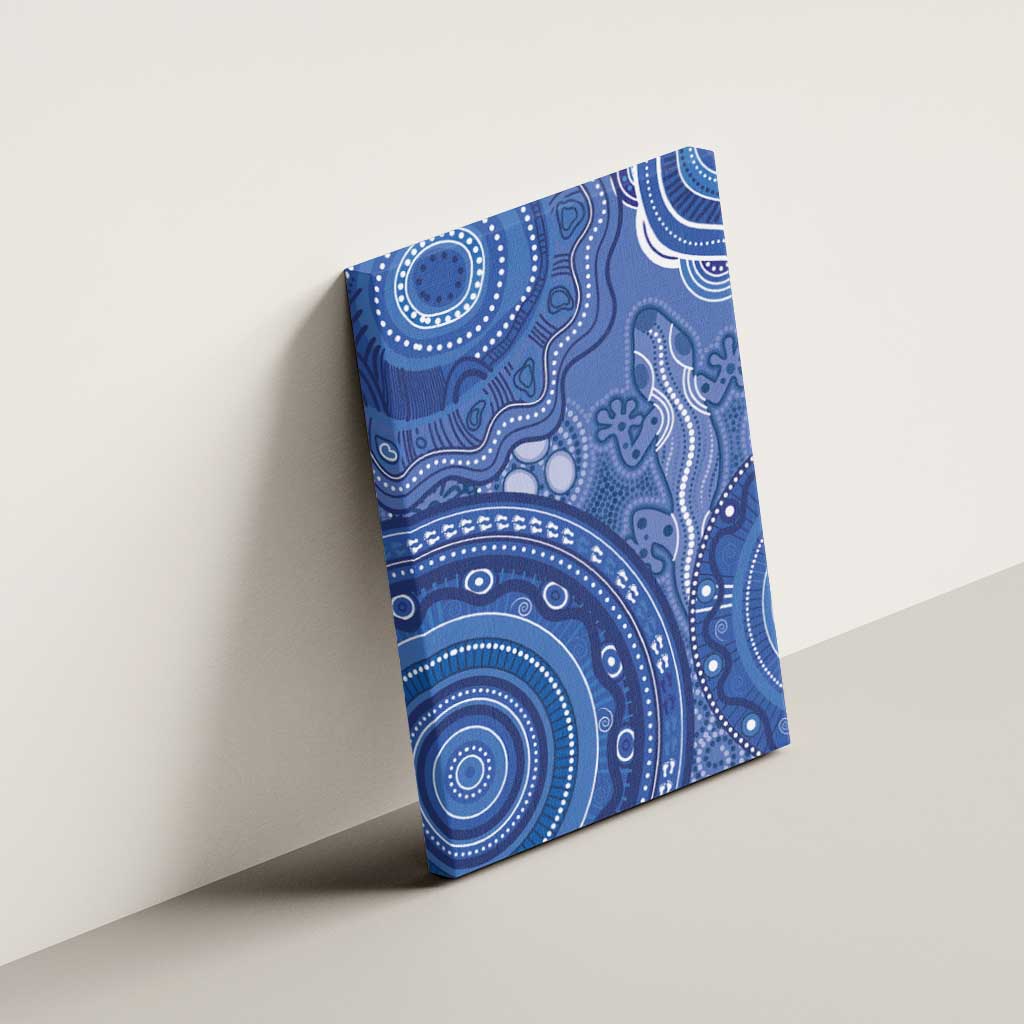 Australia Autism Awareness Canvas Wall Art Aboriginal Lizard Dot Painting