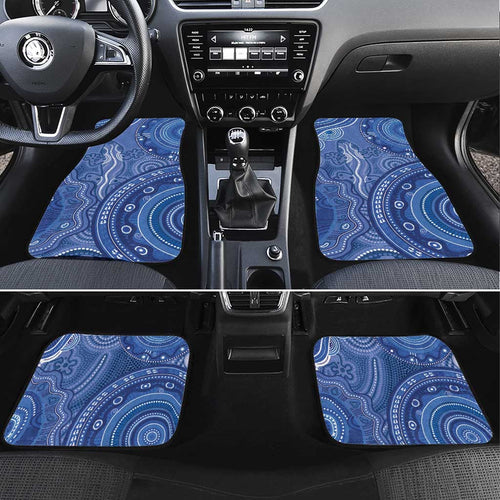 Australia Autism Awareness Car Mats Aboriginal Lizard Dot Painting