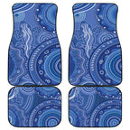 Australia Autism Awareness Car Mats Aboriginal Lizard Dot Painting