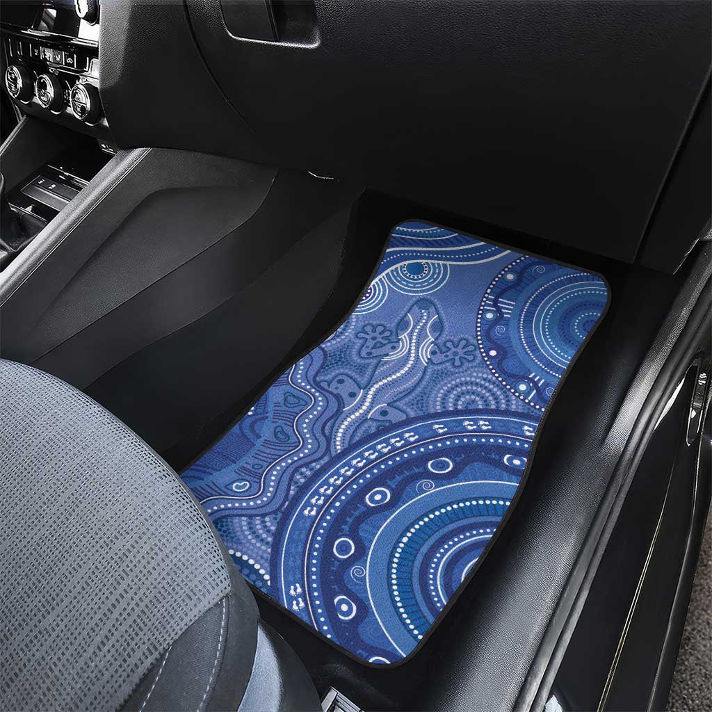 Australia Autism Awareness Car Mats Aboriginal Lizard Dot Painting