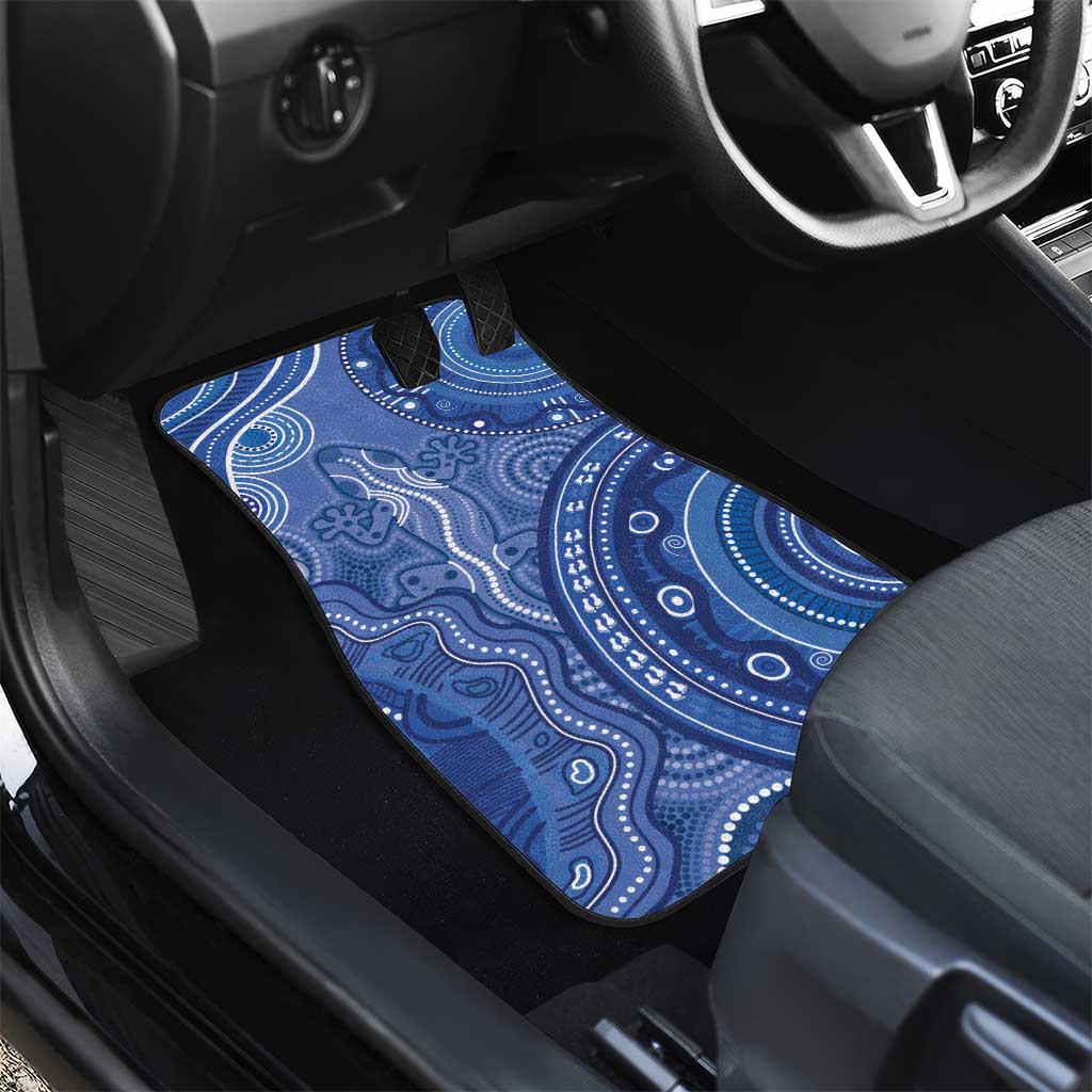 Australia Autism Awareness Car Mats Aboriginal Lizard Dot Painting