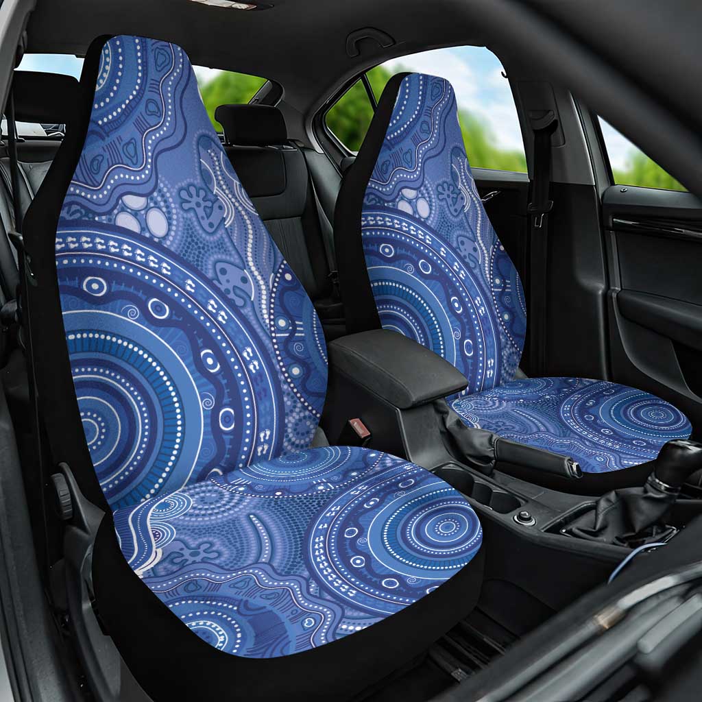 Australia Autism Awareness Car Seat Cover Aboriginal Lizard Dot Painting