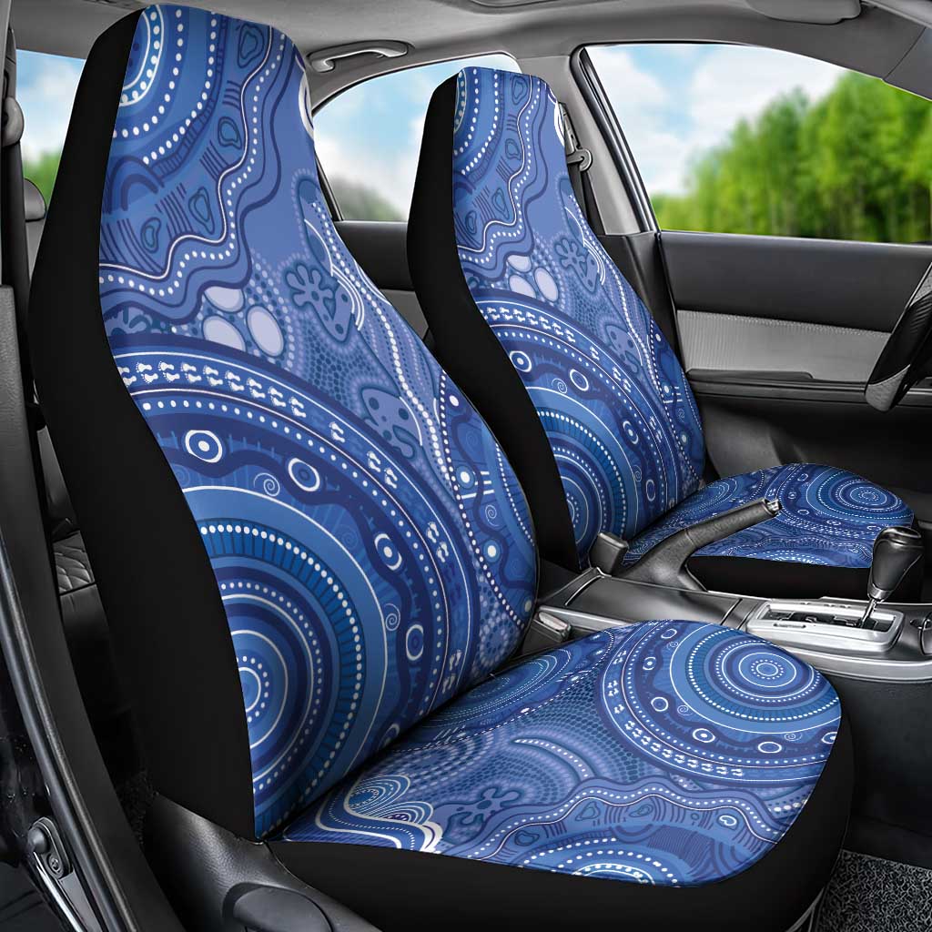 Australia Autism Awareness Car Seat Cover Aboriginal Lizard Dot Painting