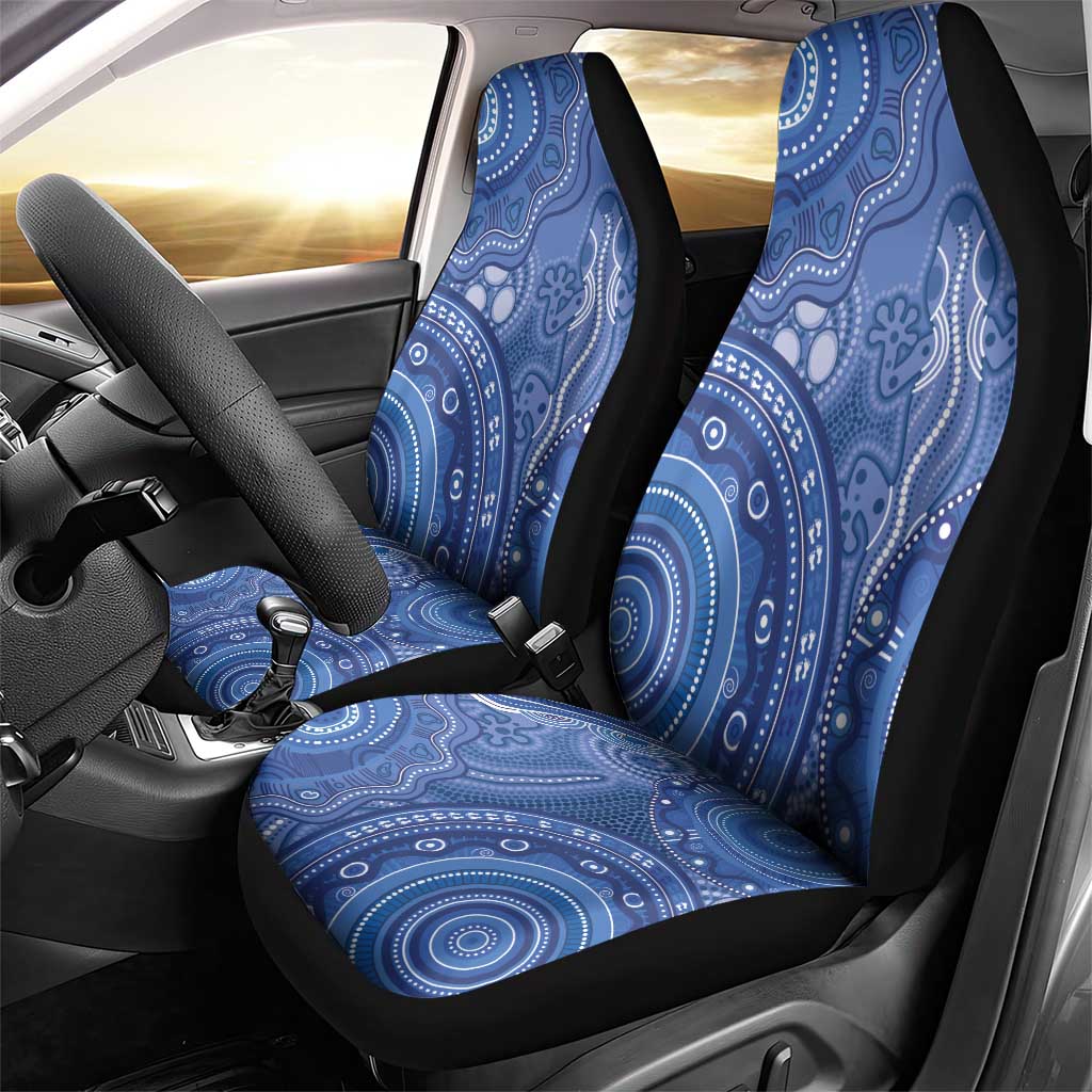 Australia Autism Awareness Car Seat Cover Aboriginal Lizard Dot Painting