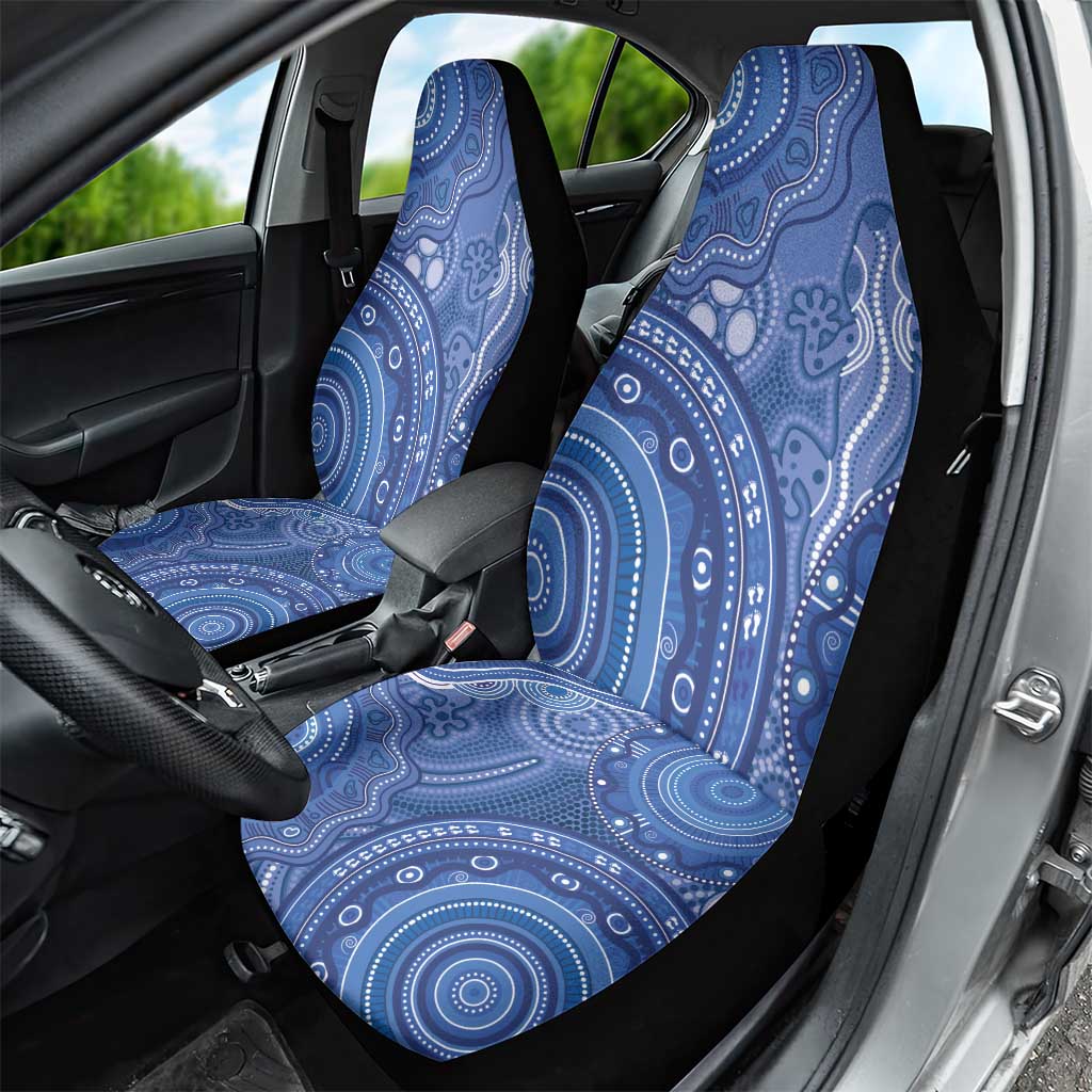 Australia Autism Awareness Car Seat Cover Aboriginal Lizard Dot Painting