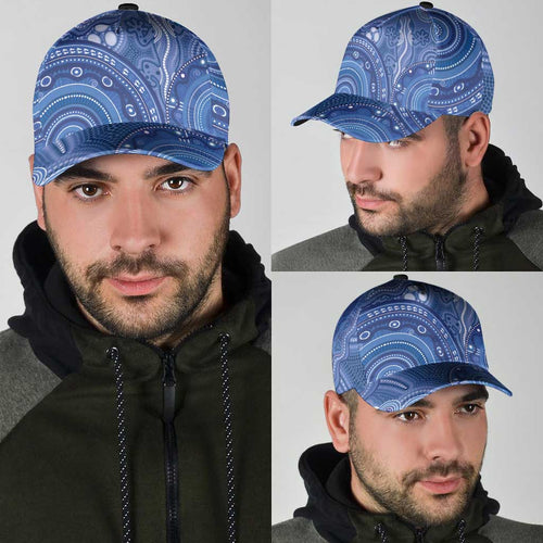 Australia Autism Awareness Classic Cap Aboriginal Lizard Dot Painting - Aussie Hoodie