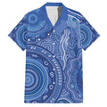 Australia Autism Awareness Family Matching Long Sleeve Bodycon Dress and Hawaiian Shirt Aboriginal Lizard Dot Painting