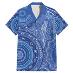 Australia Autism Awareness Family Matching Mermaid Dress and Hawaiian Shirt Aboriginal Lizard Dot Painting